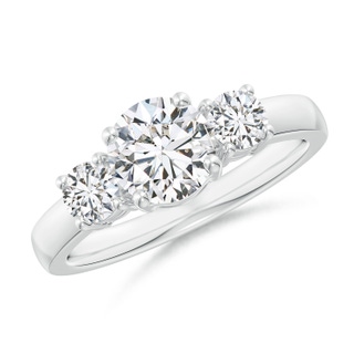 6.4mm HSI2 Classic Diamond Three Stone Engagement Ring in P950 Platinum