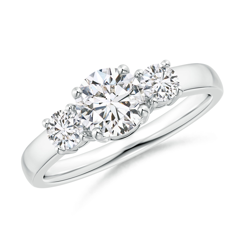 6mm HSI2 Classic Diamond Three Stone Engagement Ring in White Gold 