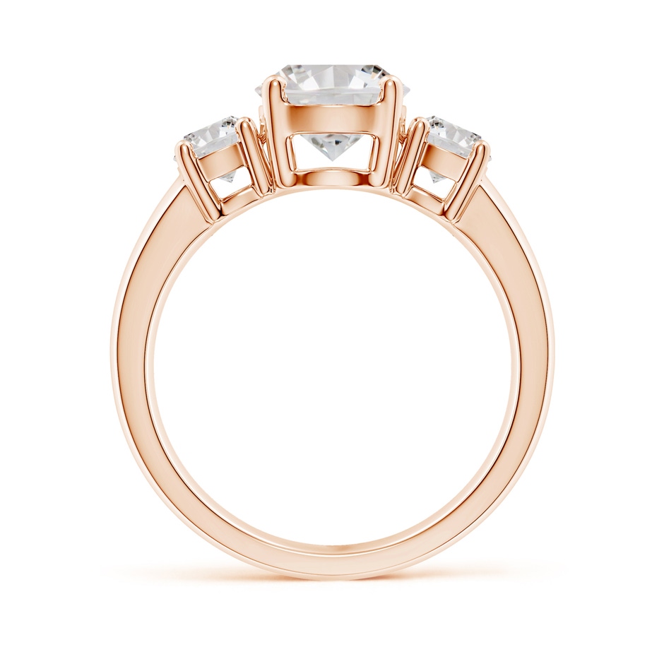 7.4mm IJI1I2 Classic Diamond Three Stone Engagement Ring in Rose Gold side 199