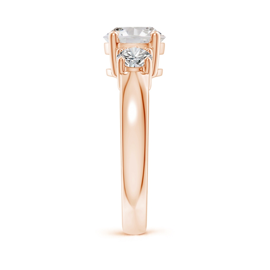 7.4mm IJI1I2 Classic Diamond Three Stone Engagement Ring in Rose Gold side 299