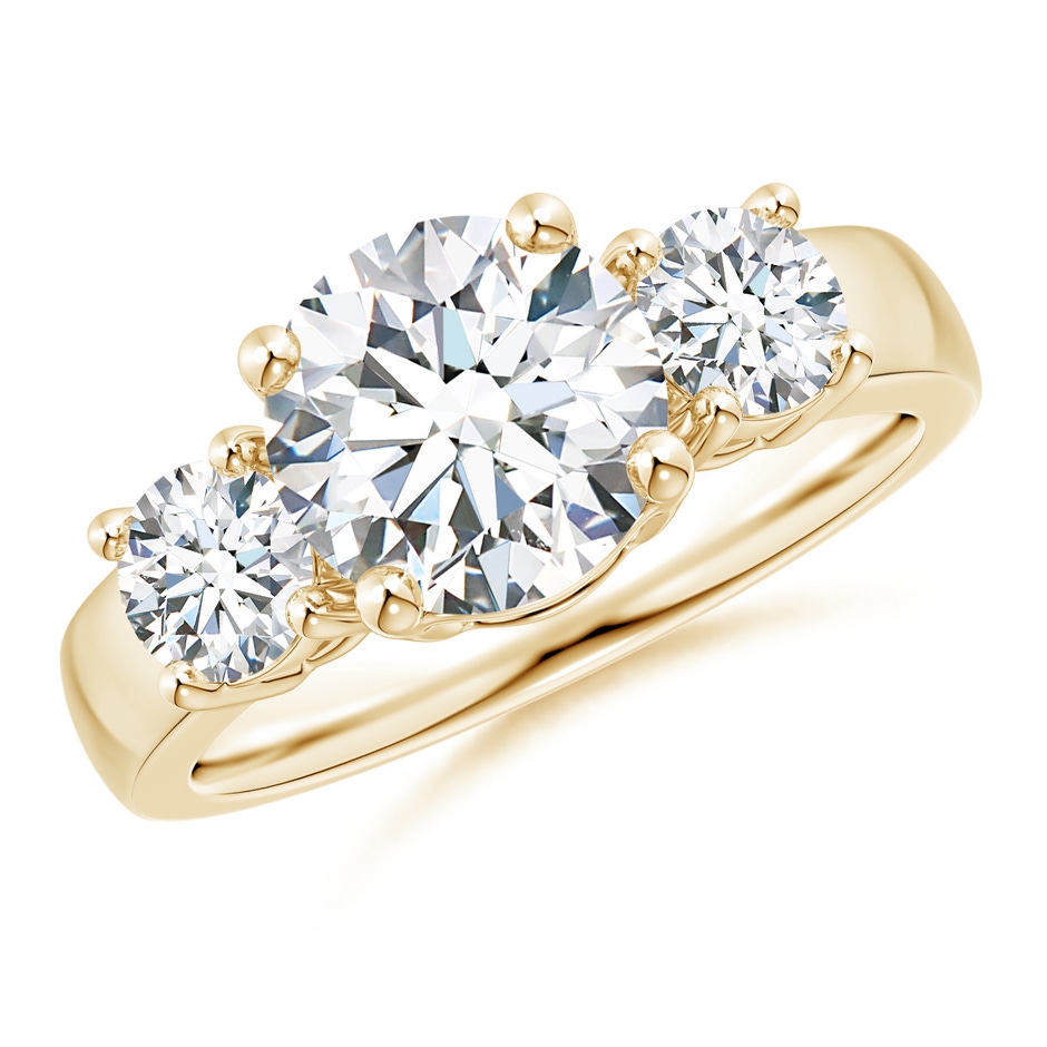 8.1mm GVS2 Classic Diamond Three Stone Engagement Ring in Yellow Gold 