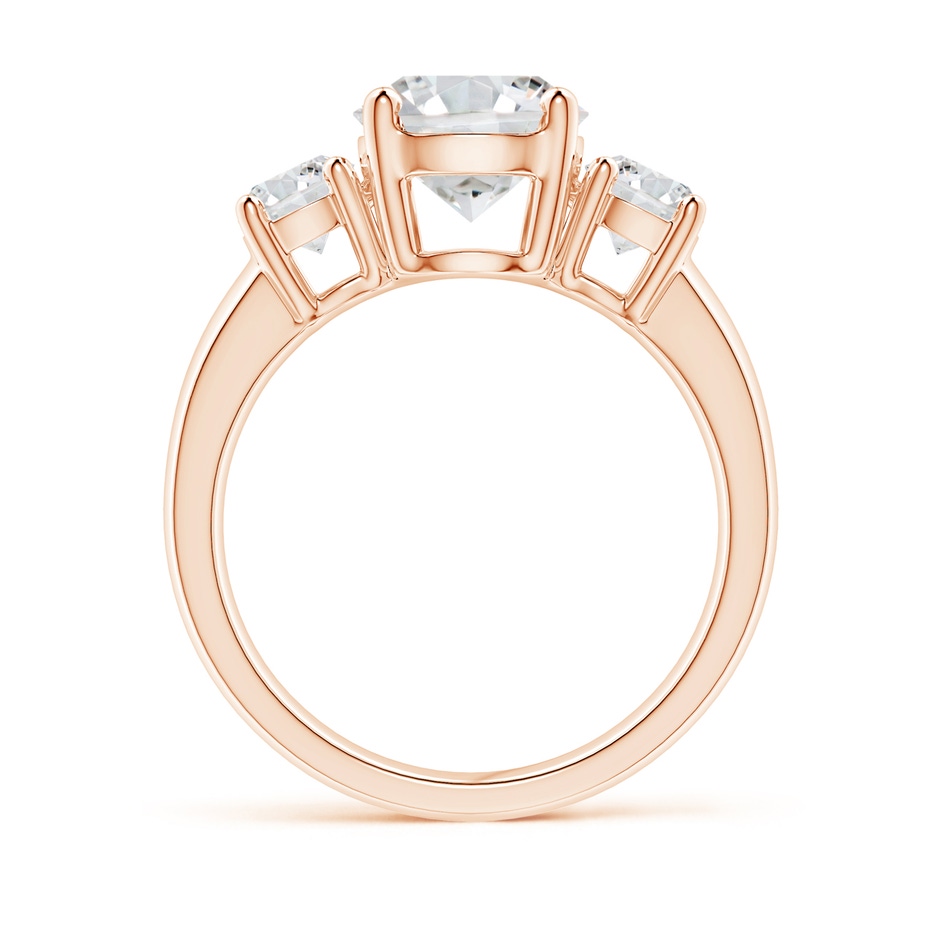 8.1mm HSI2 Classic Diamond Three Stone Engagement Ring in Rose Gold side 199