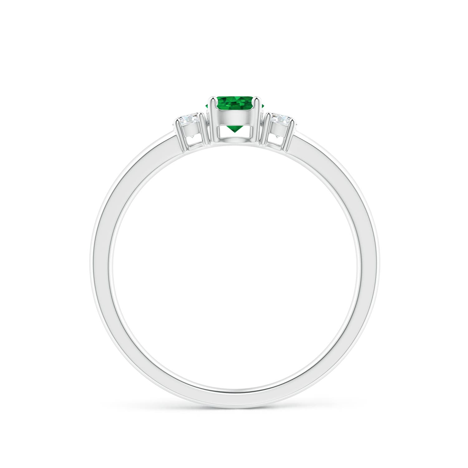 AAAA - Emerald / 0.38 CT / 14 KT White Gold