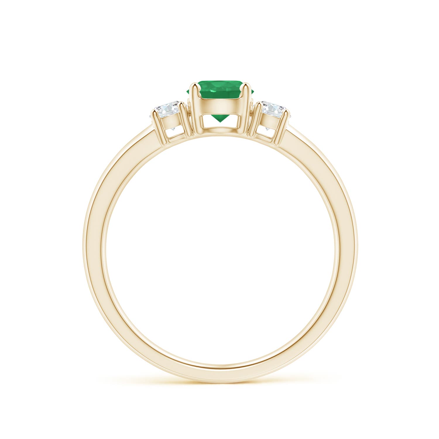 A - Emerald / 0.66 CT / 14 KT Yellow Gold