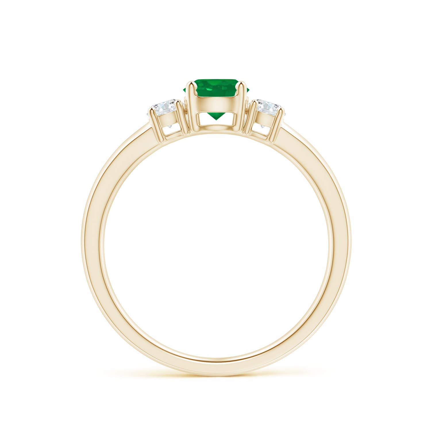 AA - Emerald / 0.66 CT / 14 KT Yellow Gold