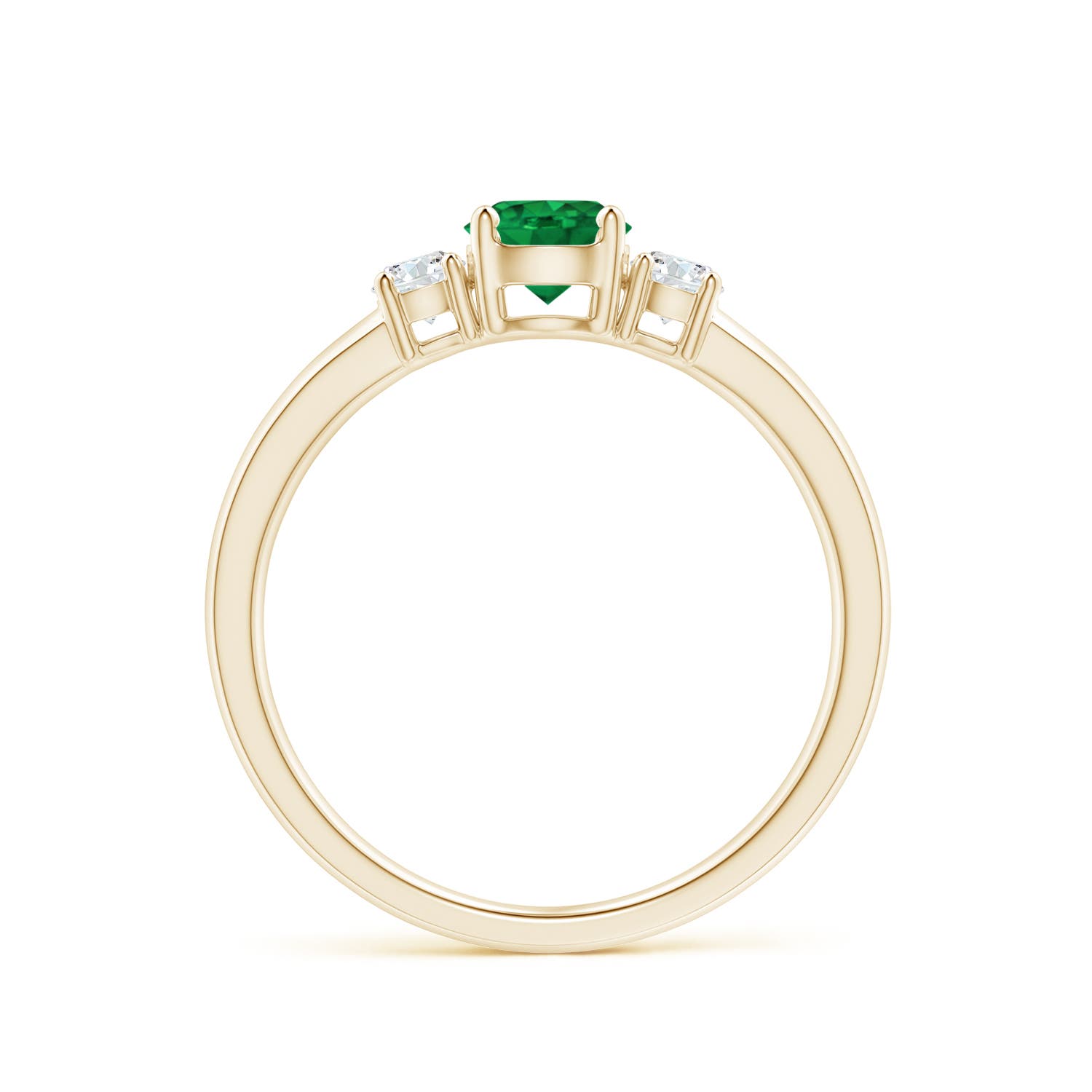 AAA - Emerald / 0.66 CT / 14 KT Yellow Gold