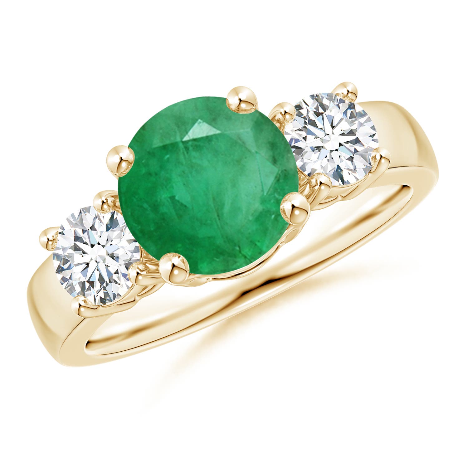 A - Emerald / 2.45 CT / 14 KT Yellow Gold