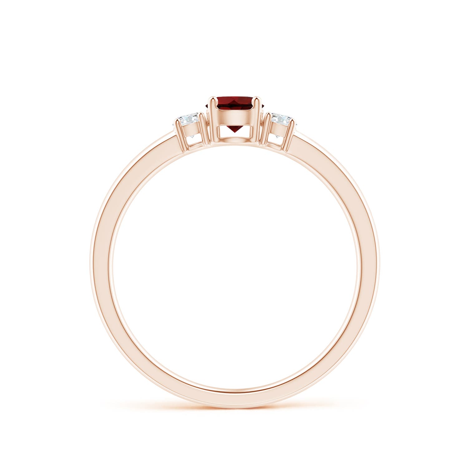 AAA - Garnet / 0.47 CT / 14 KT Rose Gold