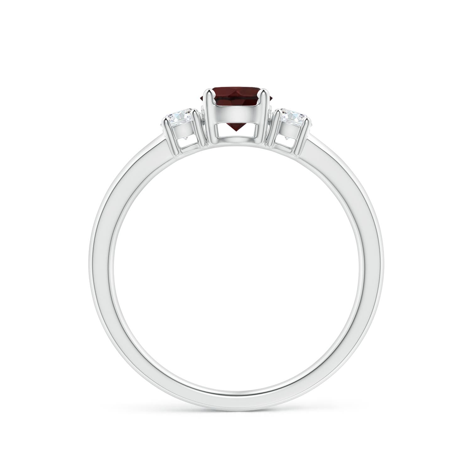 A - Garnet / 0.81 CT / 14 KT White Gold