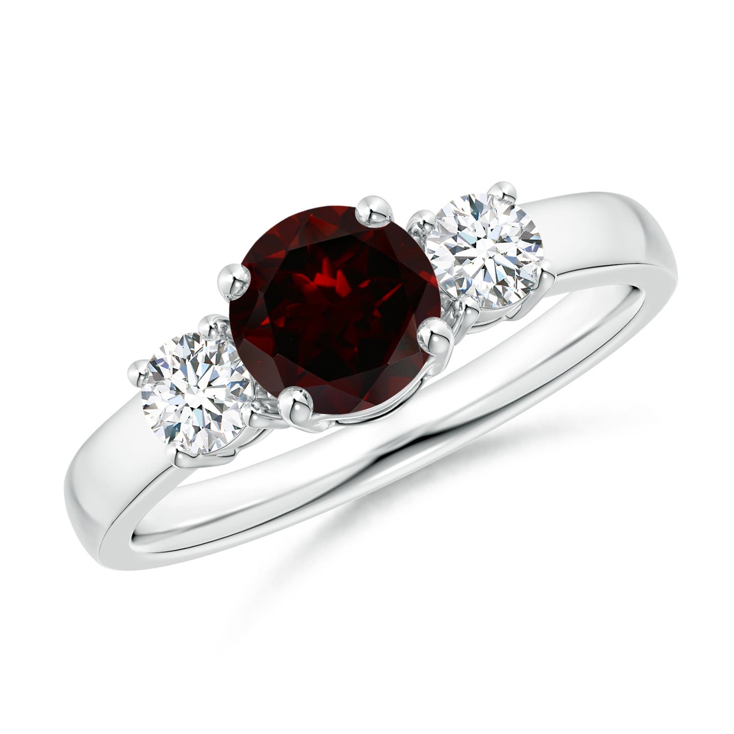 A - Garnet / 1.32 CT / 14 KT White Gold