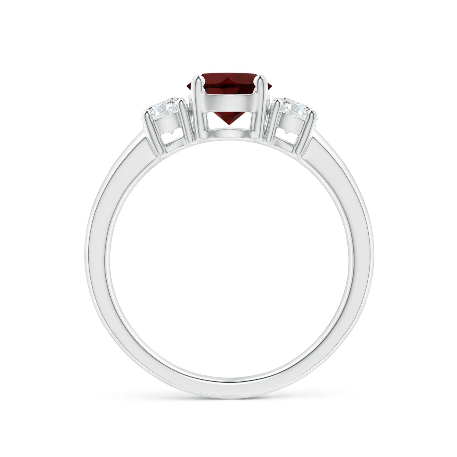 AA - Garnet / 1.32 CT / 14 KT White Gold