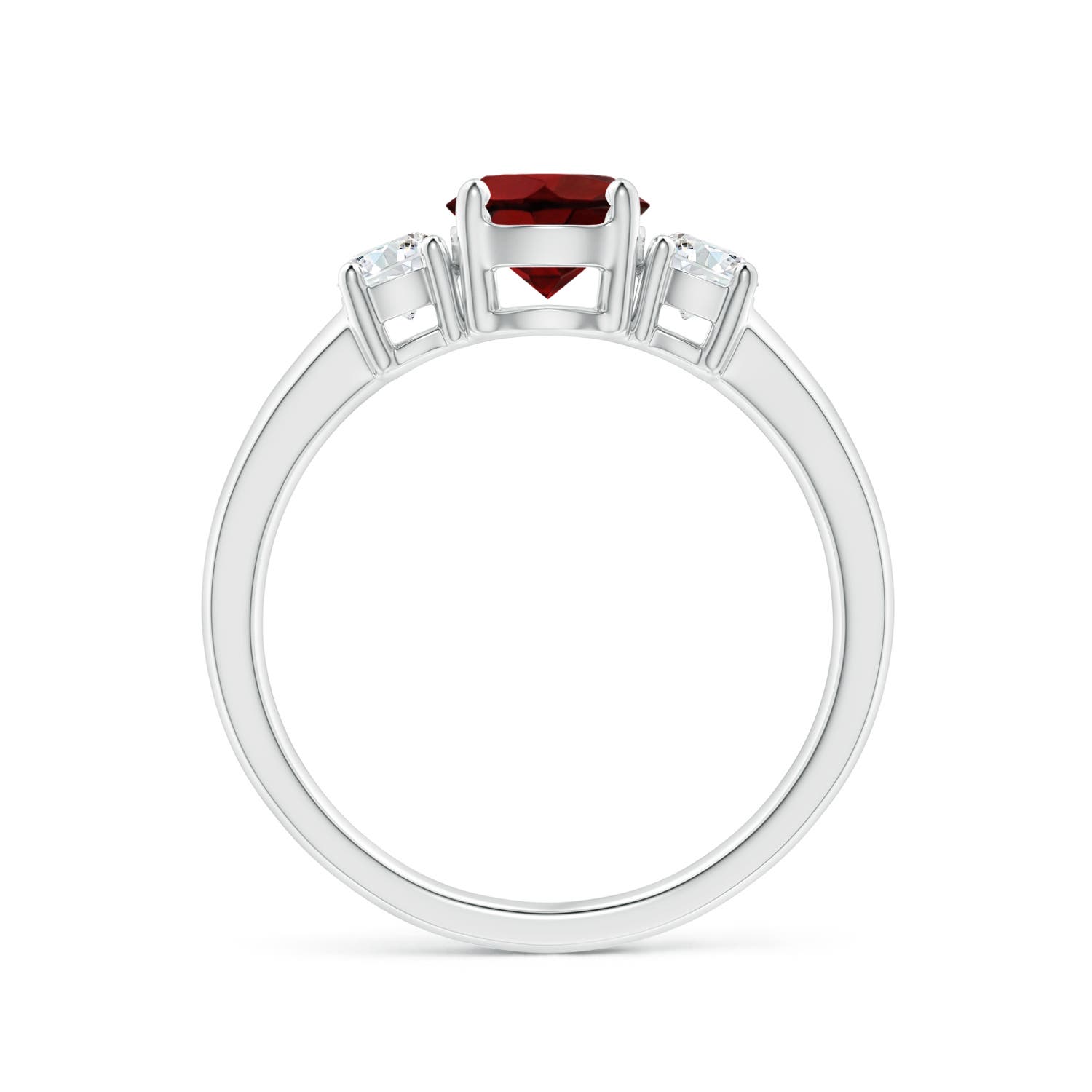 AAA - Garnet / 1.32 CT / 14 KT White Gold