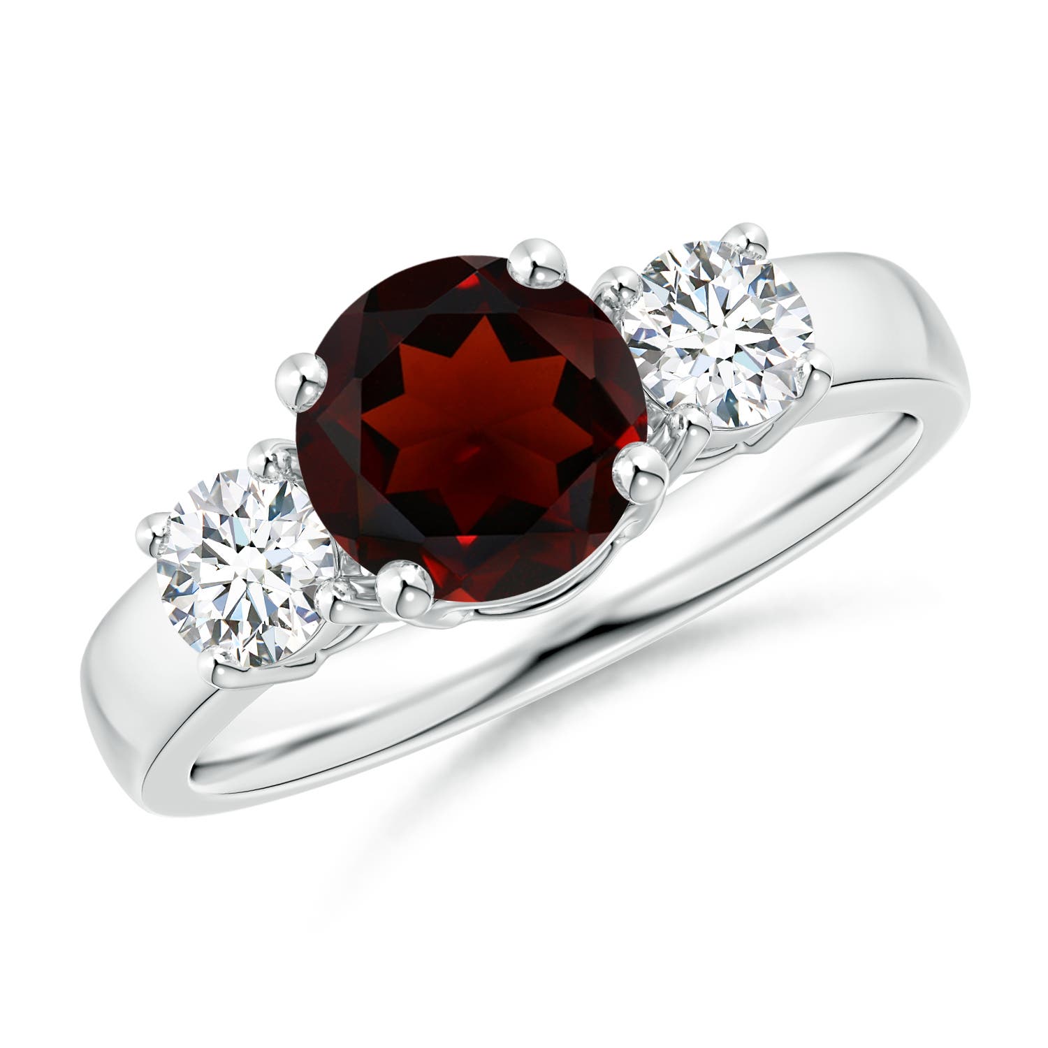 AA - Garnet / 1.96 CT / 14 KT White Gold