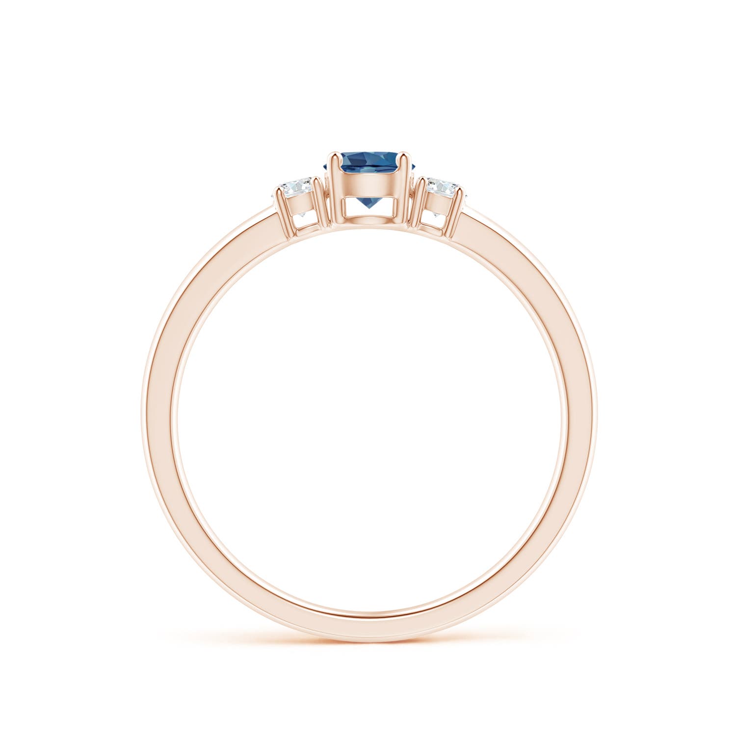 A - London Blue Topaz / 0.46 CT / 14 KT Rose Gold