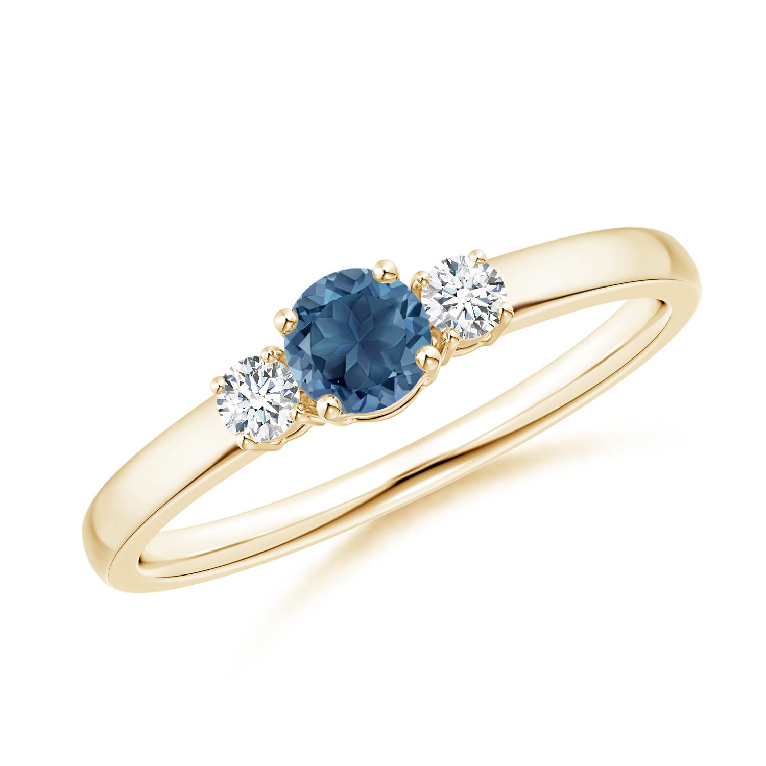 A - London Blue Topaz / 0.46 CT / 14 KT Yellow Gold