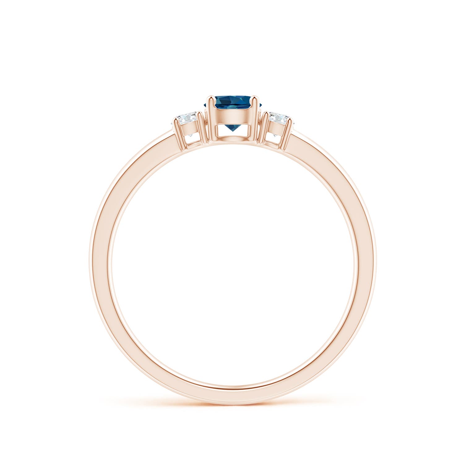 AAA - London Blue Topaz / 0.46 CT / 14 KT Rose Gold