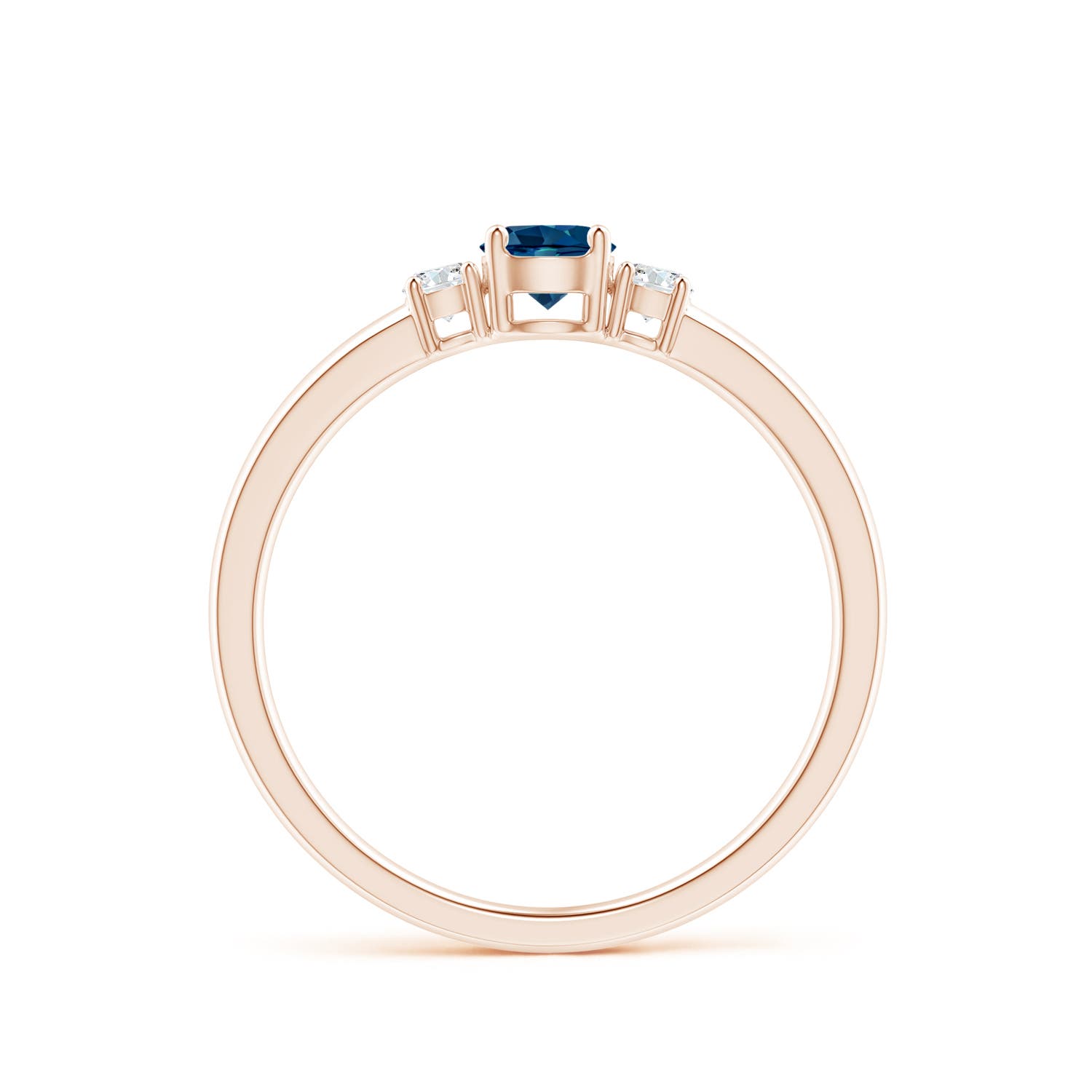 AAAA - London Blue Topaz / 0.46 CT / 14 KT Rose Gold