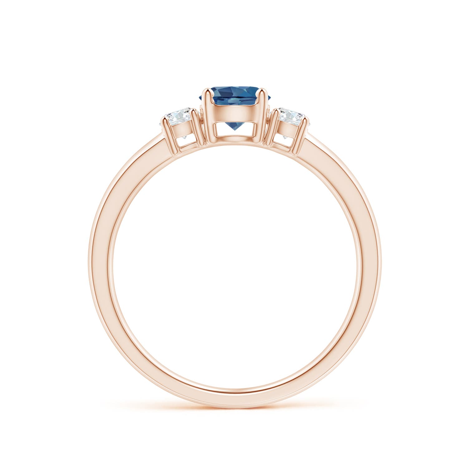 A - London Blue Topaz / 0.81 CT / 14 KT Rose Gold