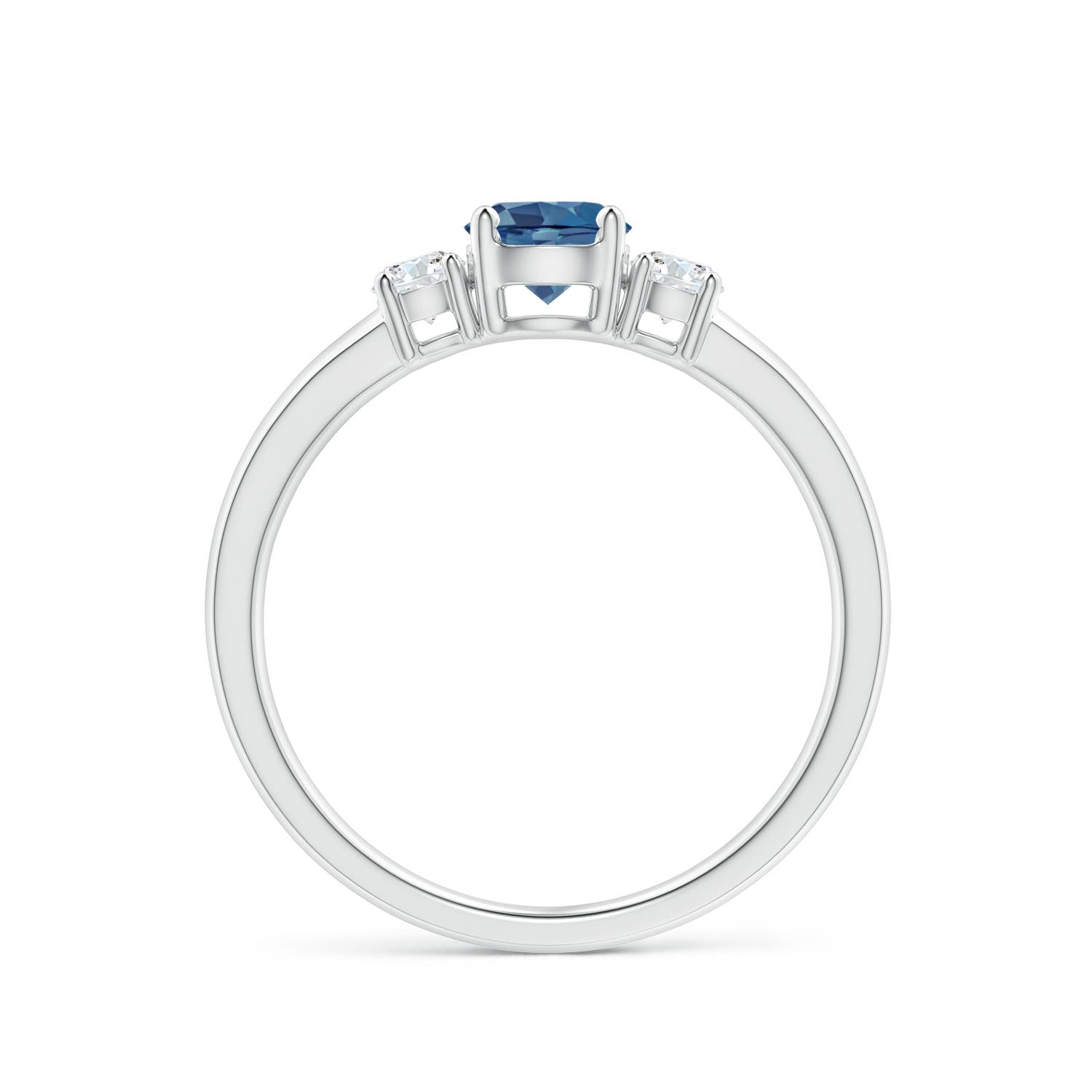 A - London Blue Topaz / 0.81 CT / 14 KT White Gold