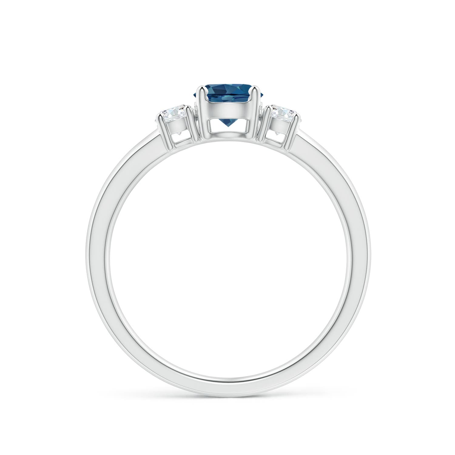 AA - London Blue Topaz / 0.81 CT / 14 KT White Gold