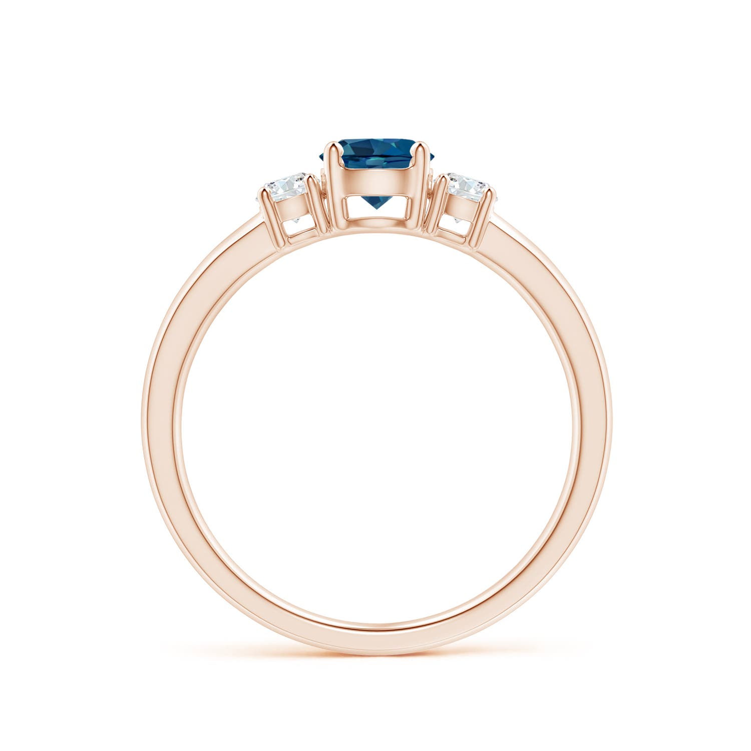 AAA - London Blue Topaz / 0.81 CT / 14 KT Rose Gold