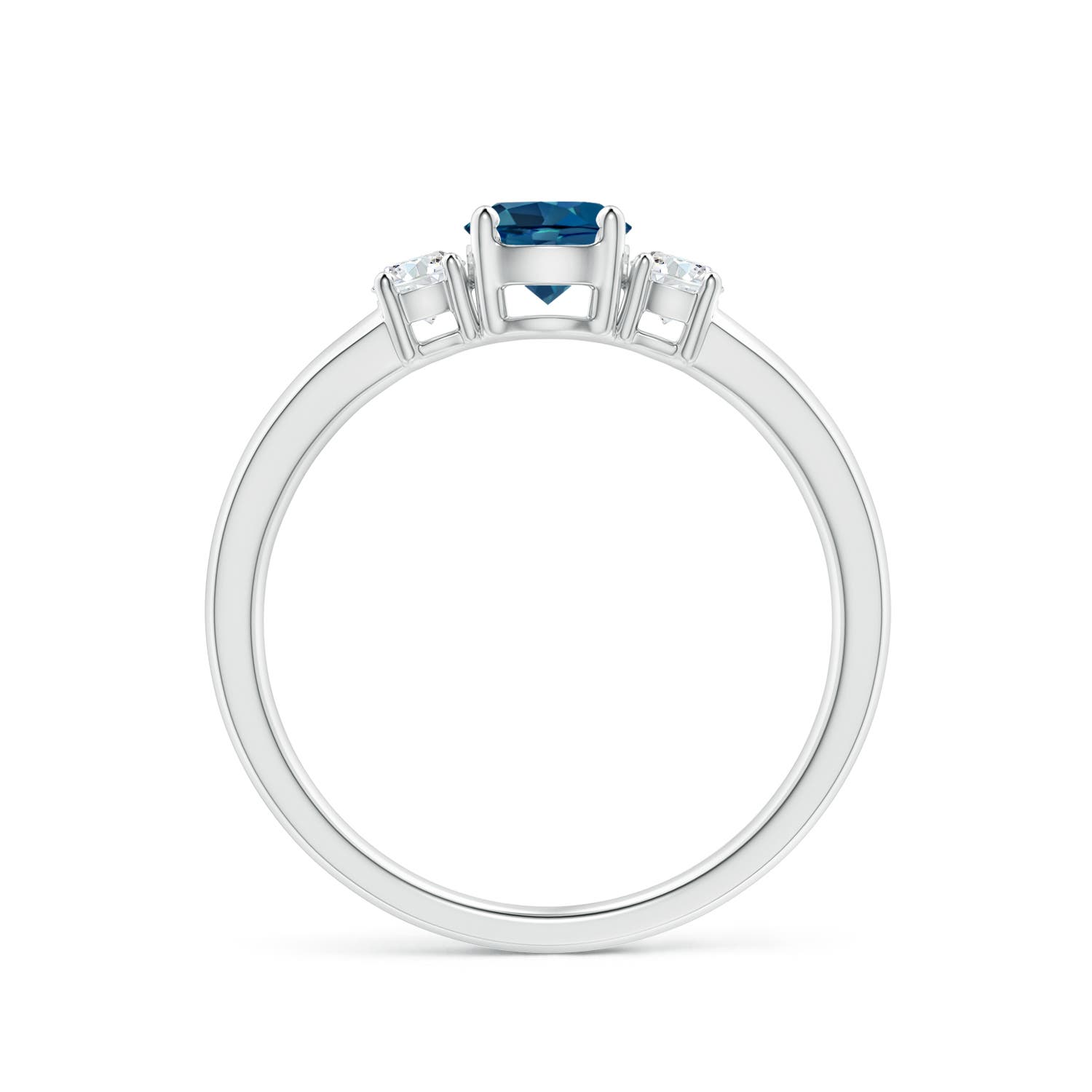 AAA - London Blue Topaz / 0.81 CT / 14 KT White Gold