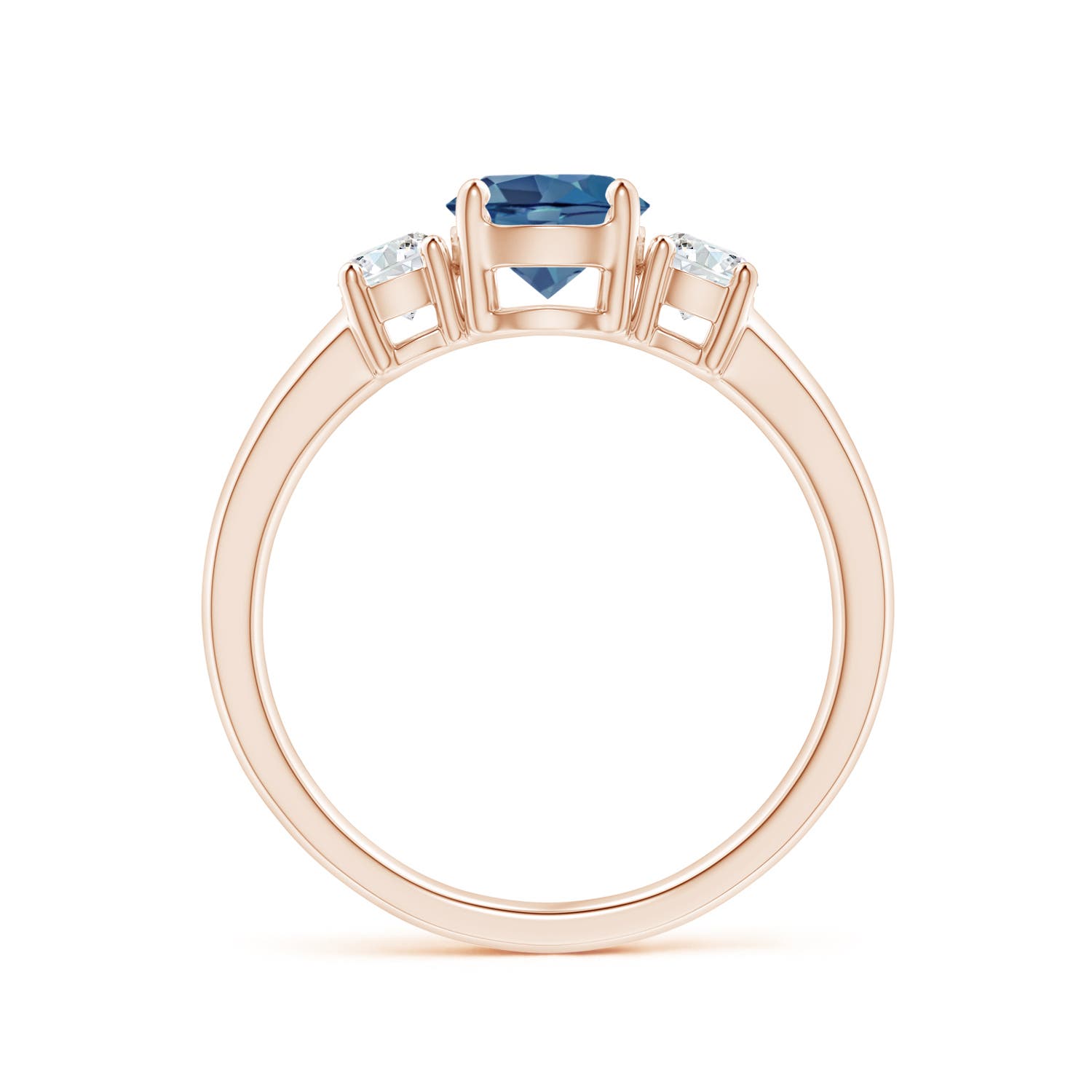 A - London Blue Topaz / 1.27 CT / 14 KT Rose Gold