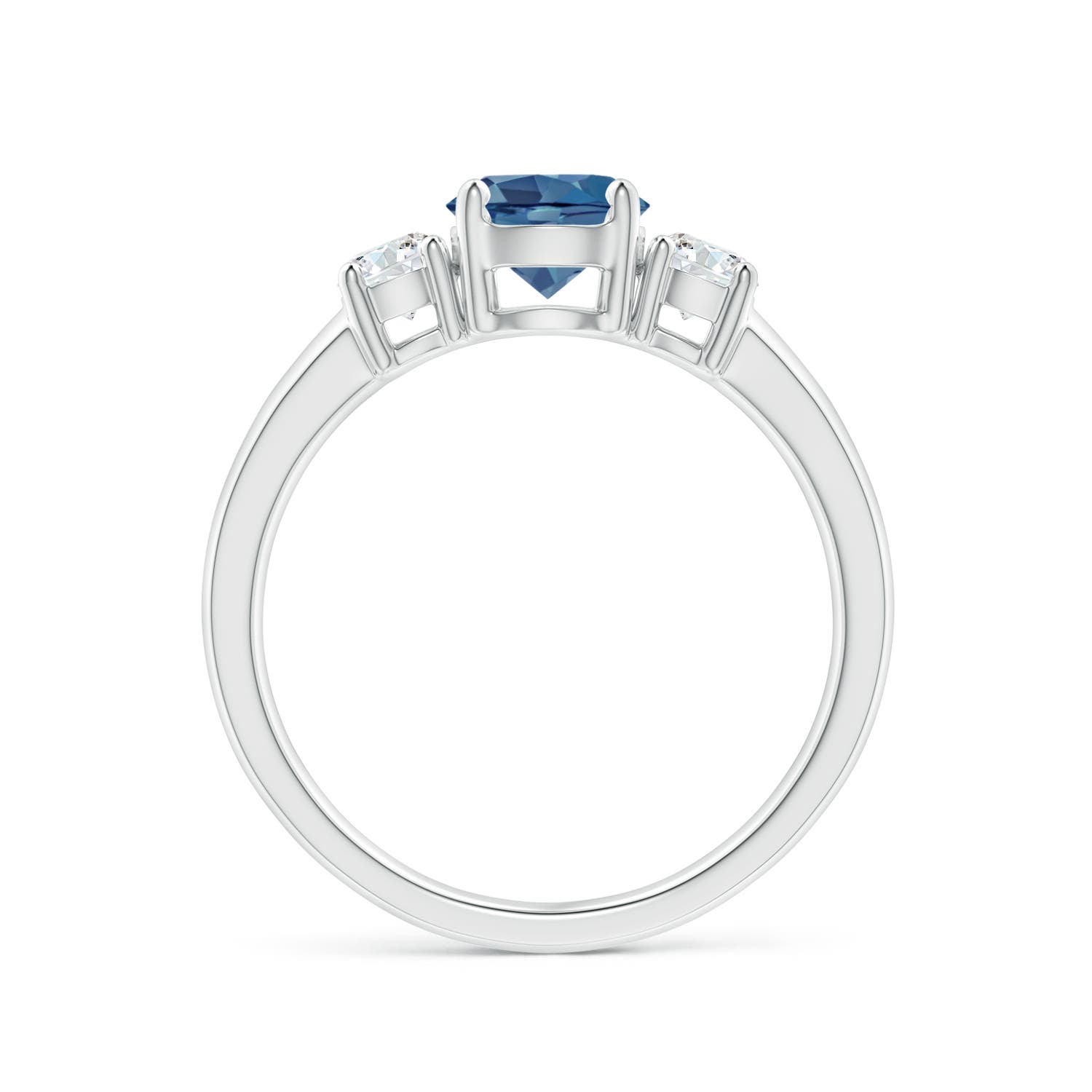 A - London Blue Topaz / 1.27 CT / 14 KT White Gold