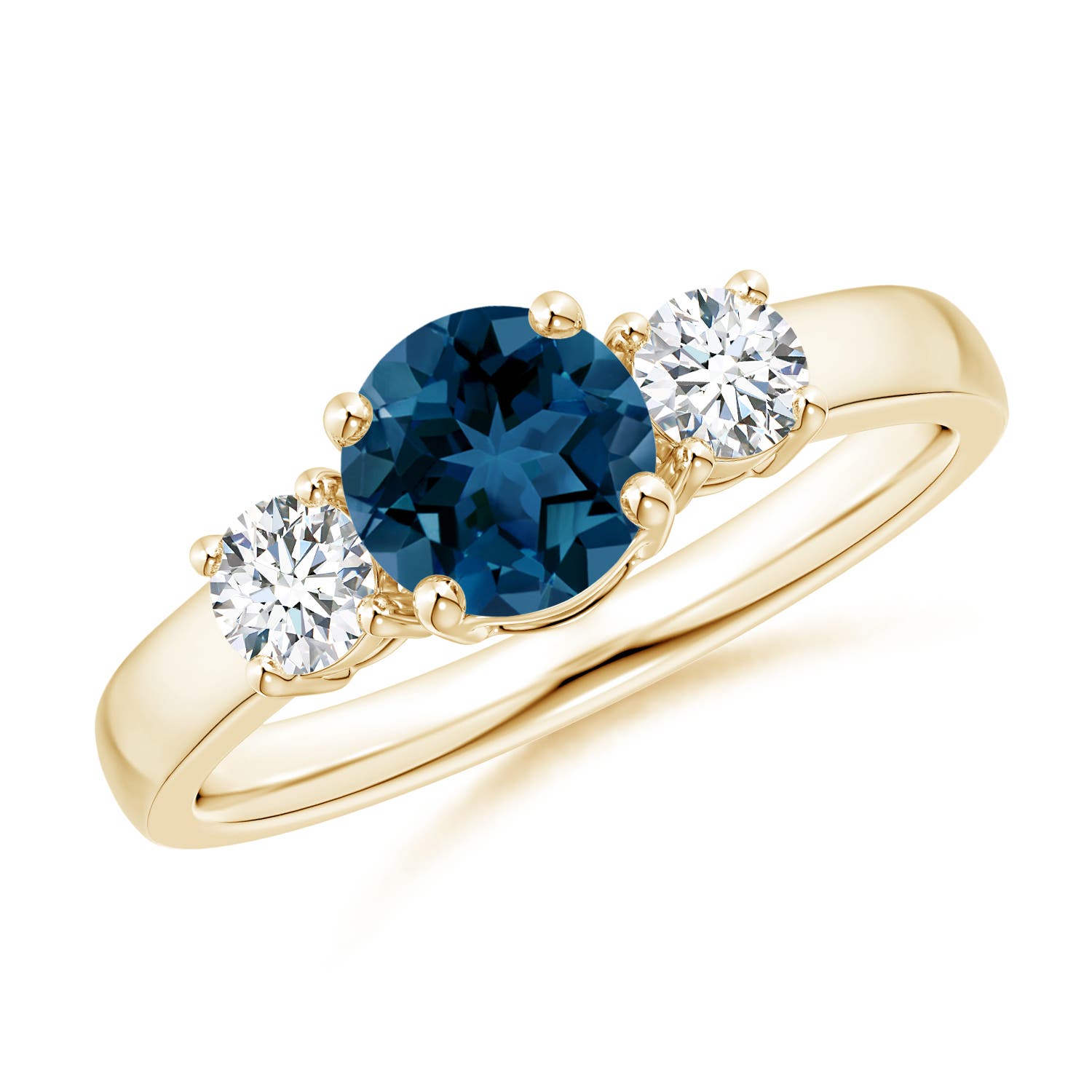 AAA - London Blue Topaz / 1.27 CT / 14 KT Yellow Gold