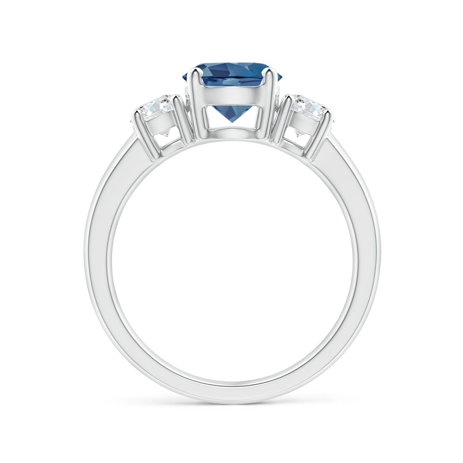 A - London Blue Topaz / 2.01 CT / 14 KT White Gold