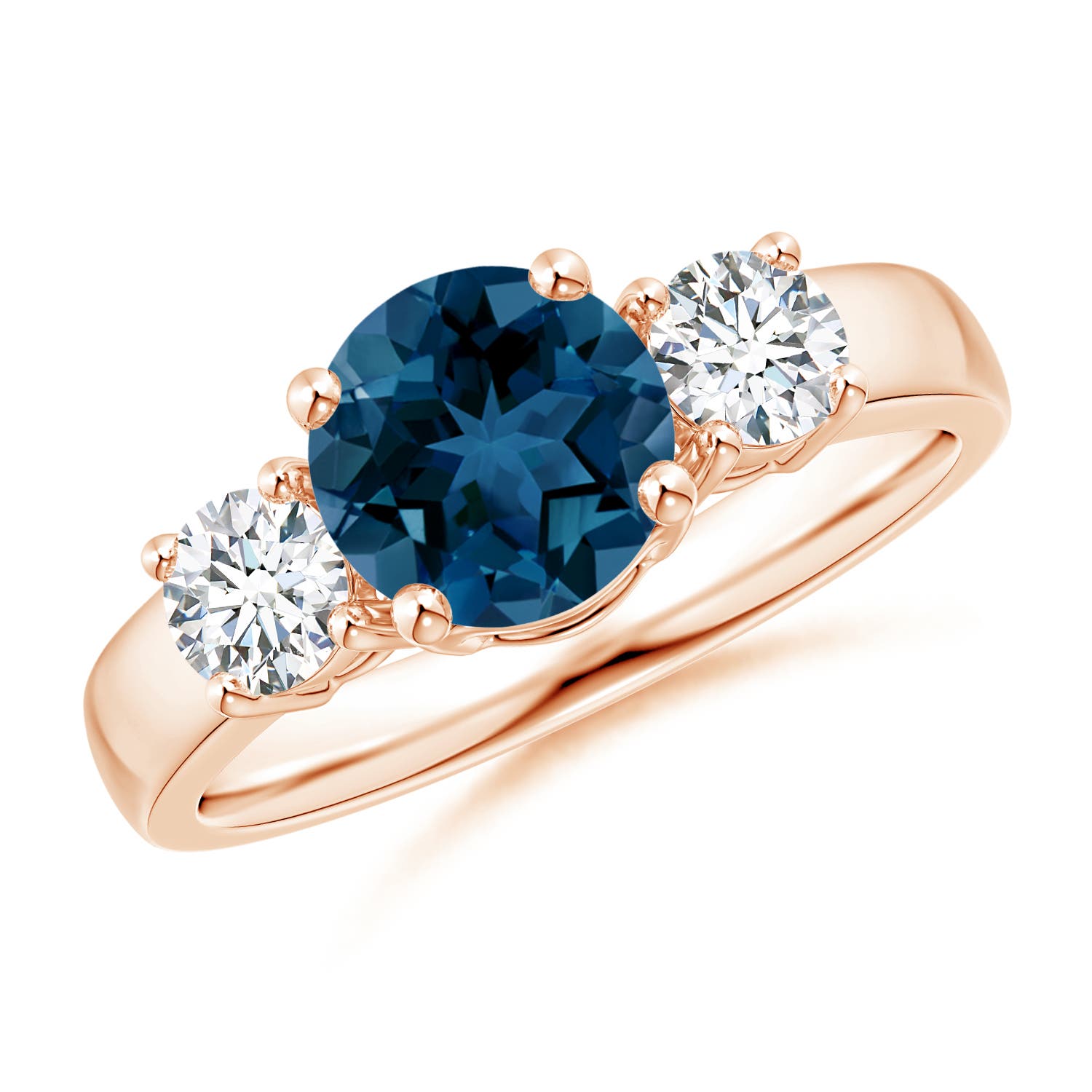 AAA - London Blue Topaz / 2.01 CT / 14 KT Rose Gold