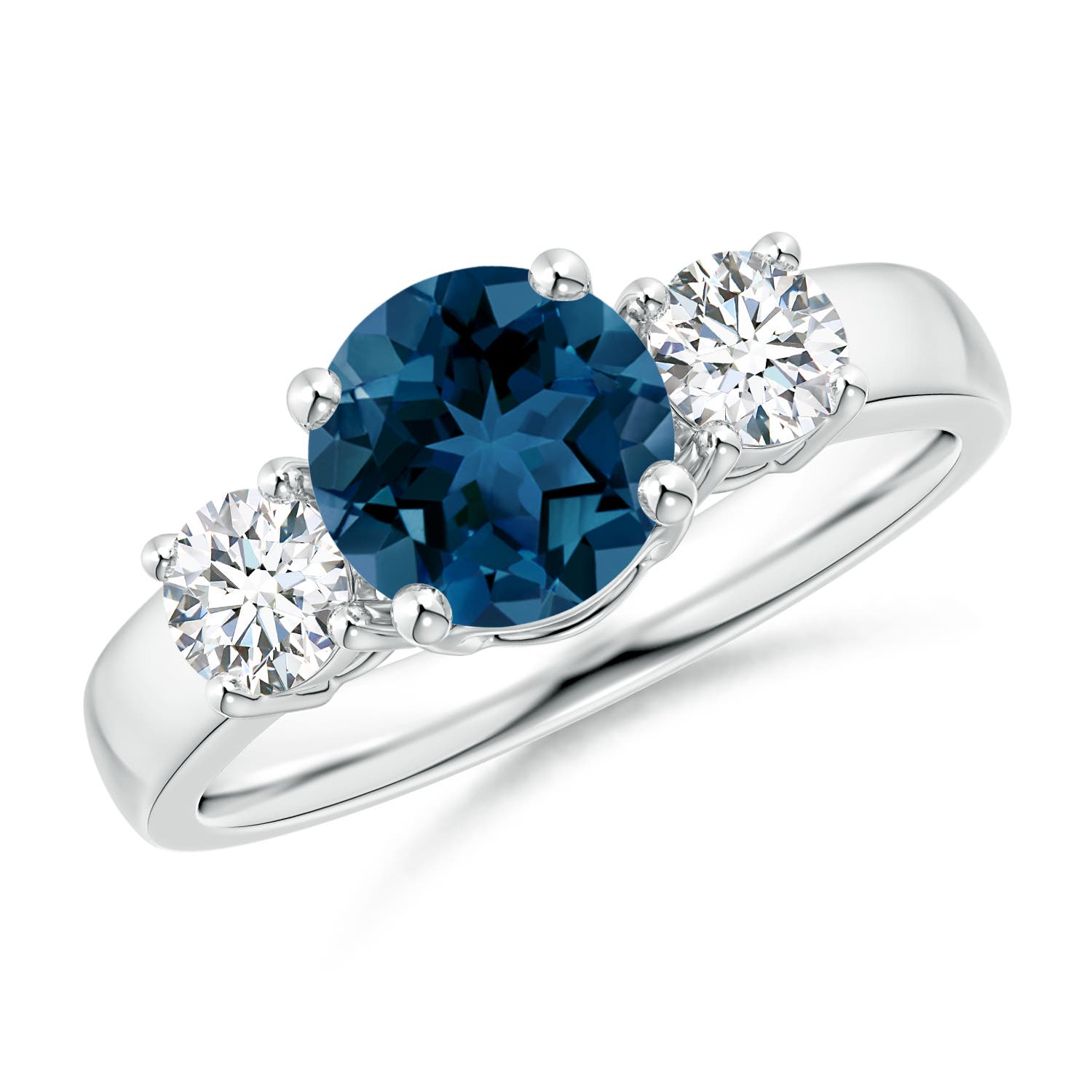 AAA - London Blue Topaz / 2.01 CT / 14 KT White Gold