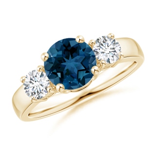 Round AAA London Blue Topaz