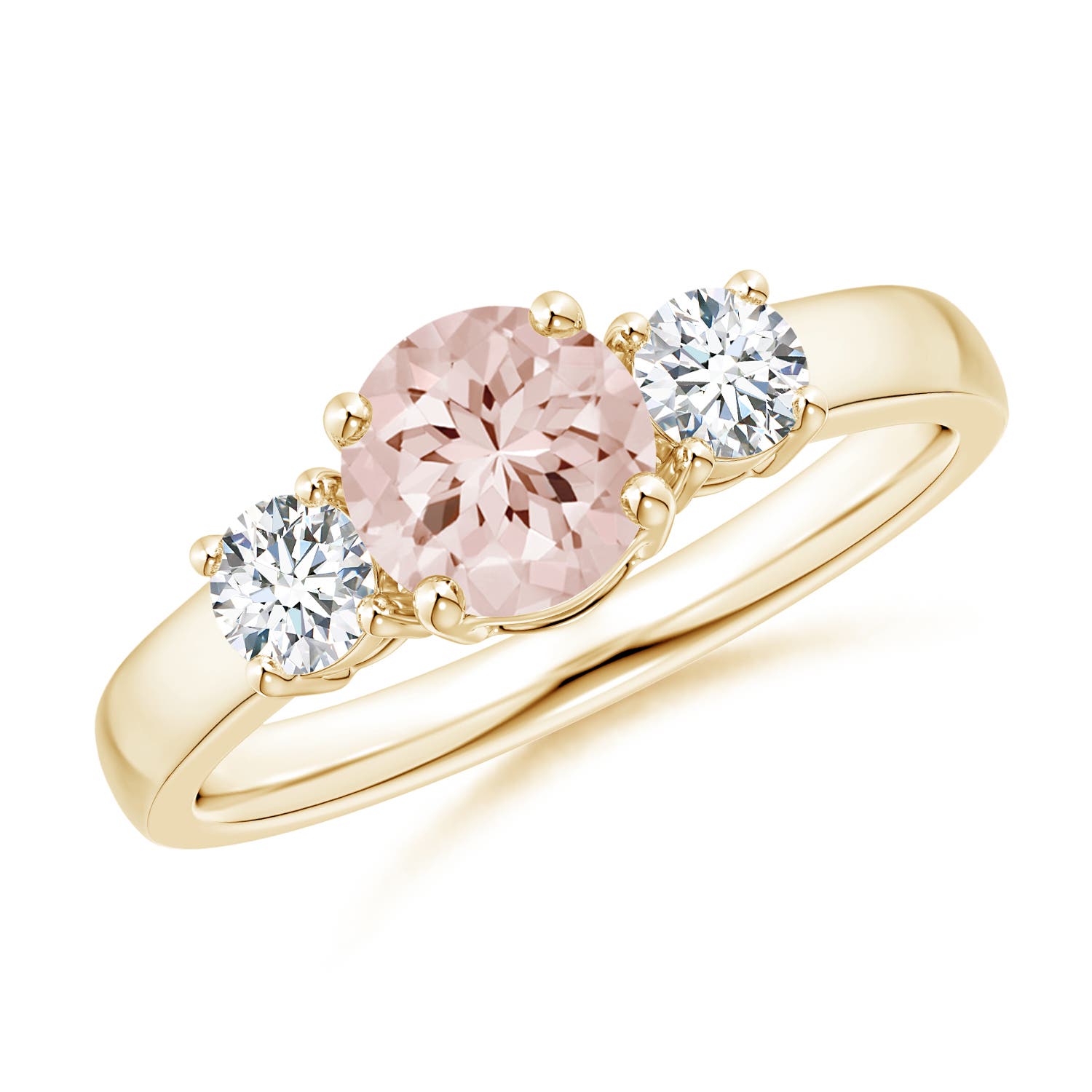 AA - Morganite / 1.02 CT / 14 KT Yellow Gold