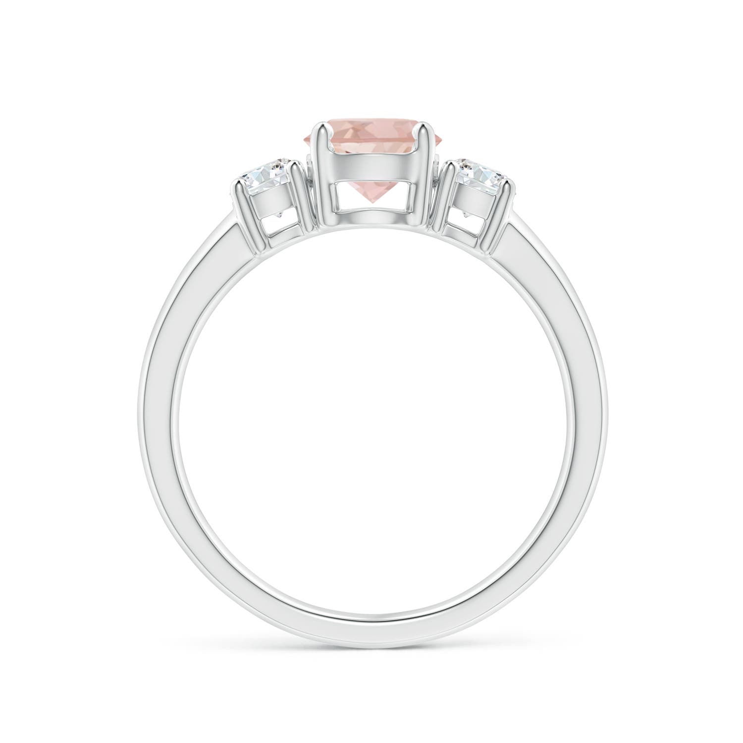 AAAA - Morganite / 1.02 CT / 14 KT White Gold