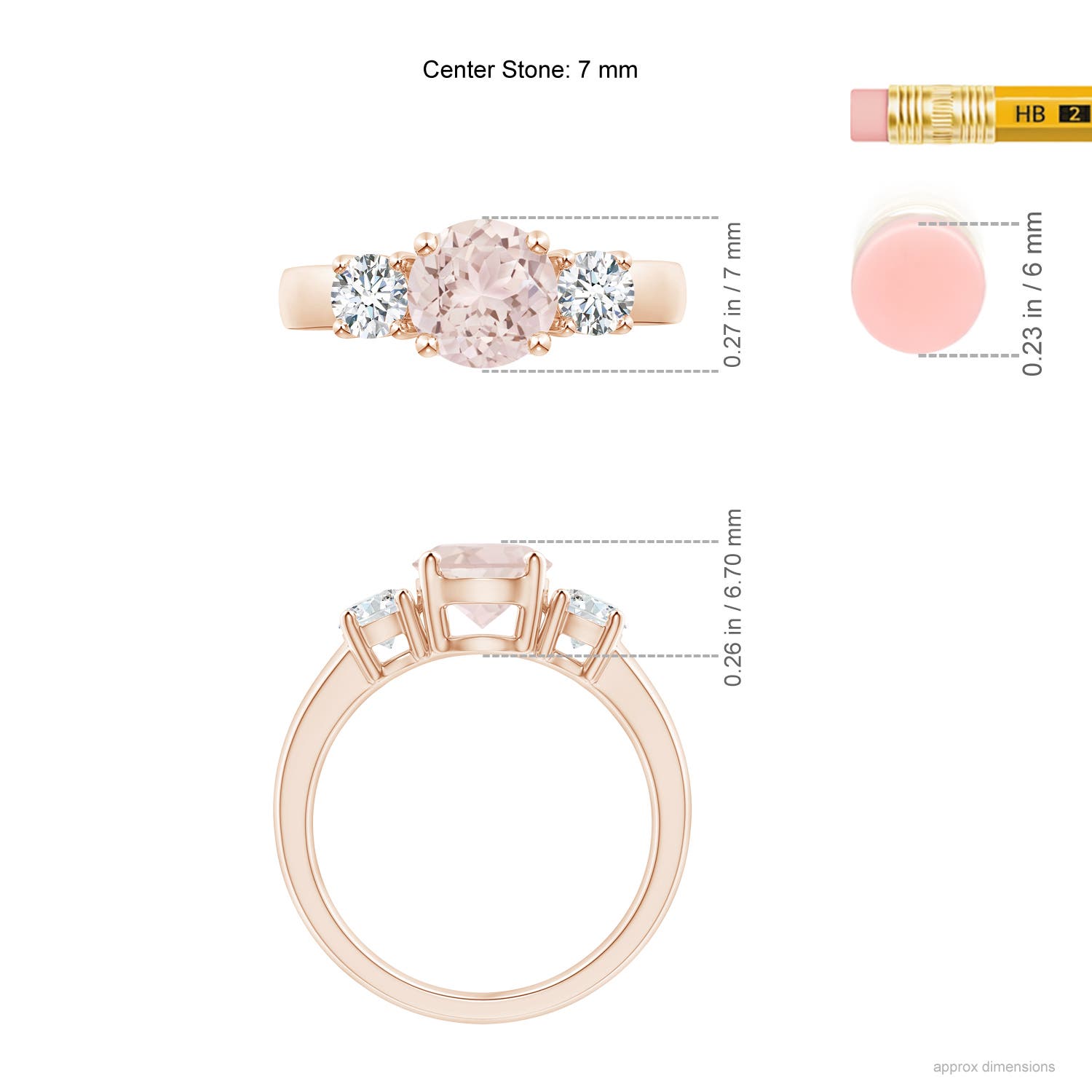 A - Morganite / 1.56 CT / 14 KT Rose Gold