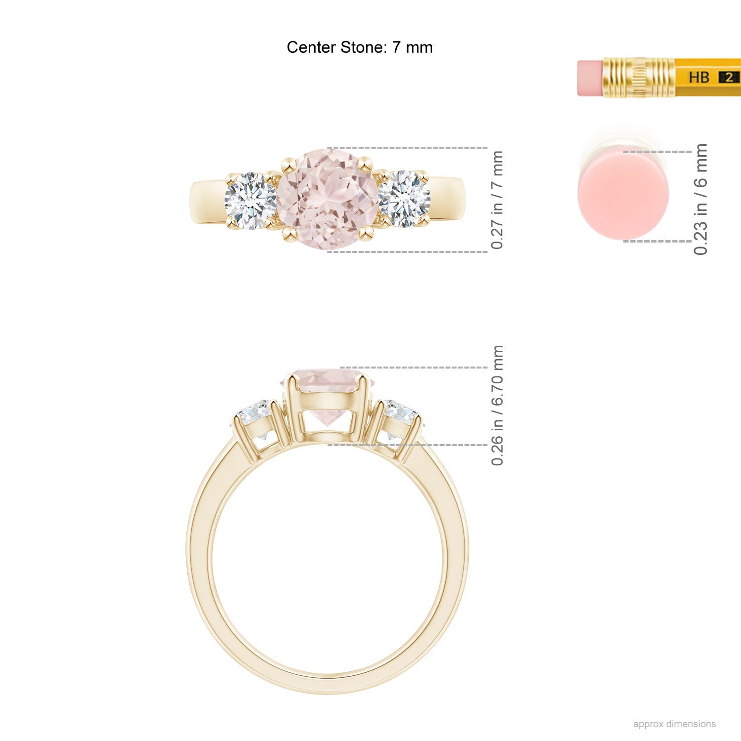 A - Morganite / 1.56 CT / 14 KT Yellow Gold