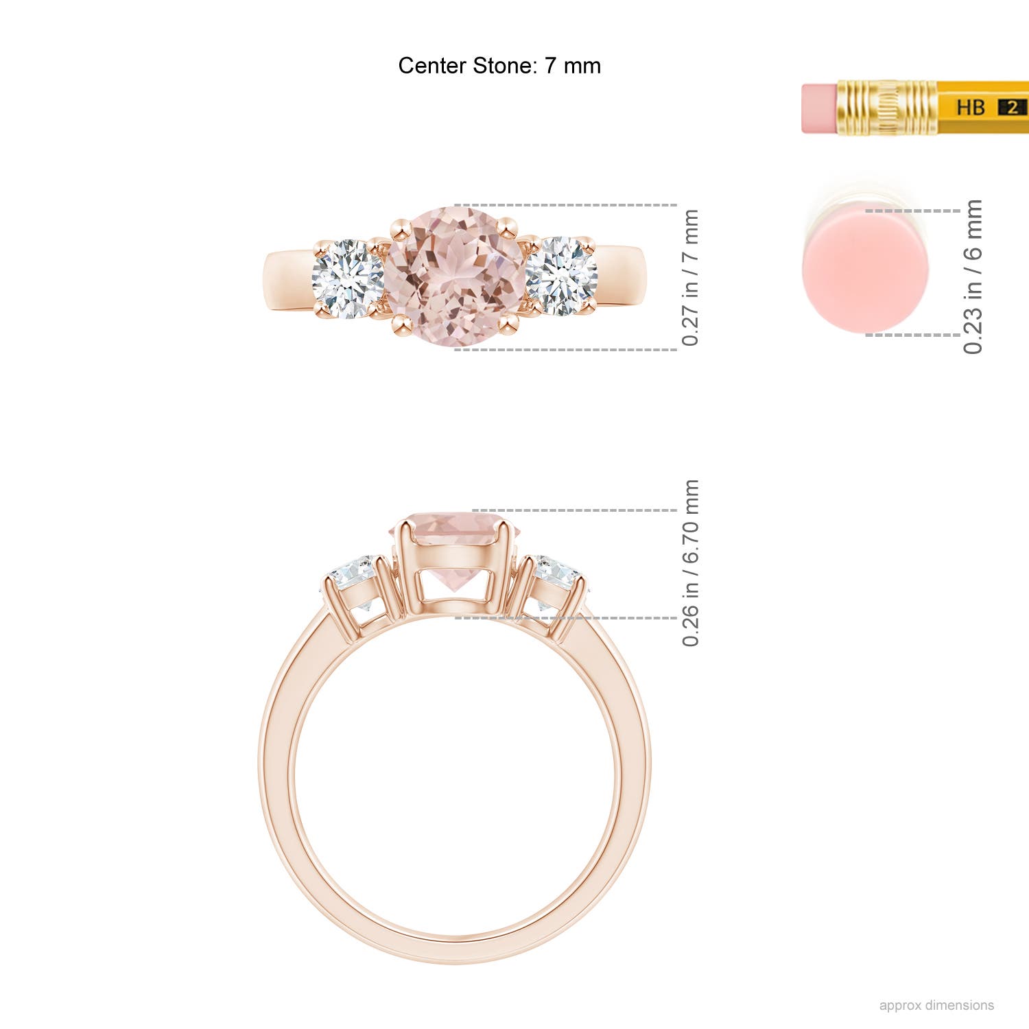 AAA - Morganite / 1.56 CT / 14 KT Rose Gold