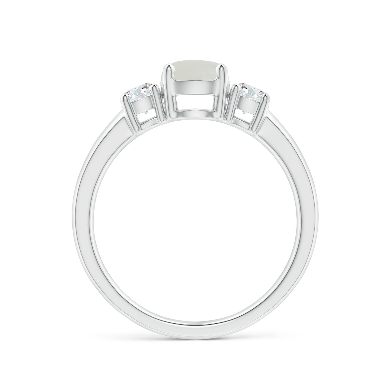 A - Moonstone / 1.12 CT / 14 KT White Gold