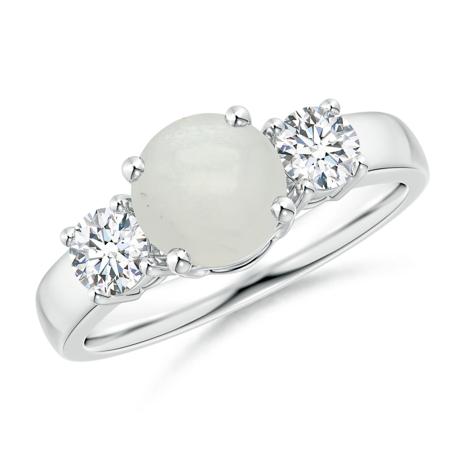 A - Moonstone / 1.71 CT / 14 KT White Gold