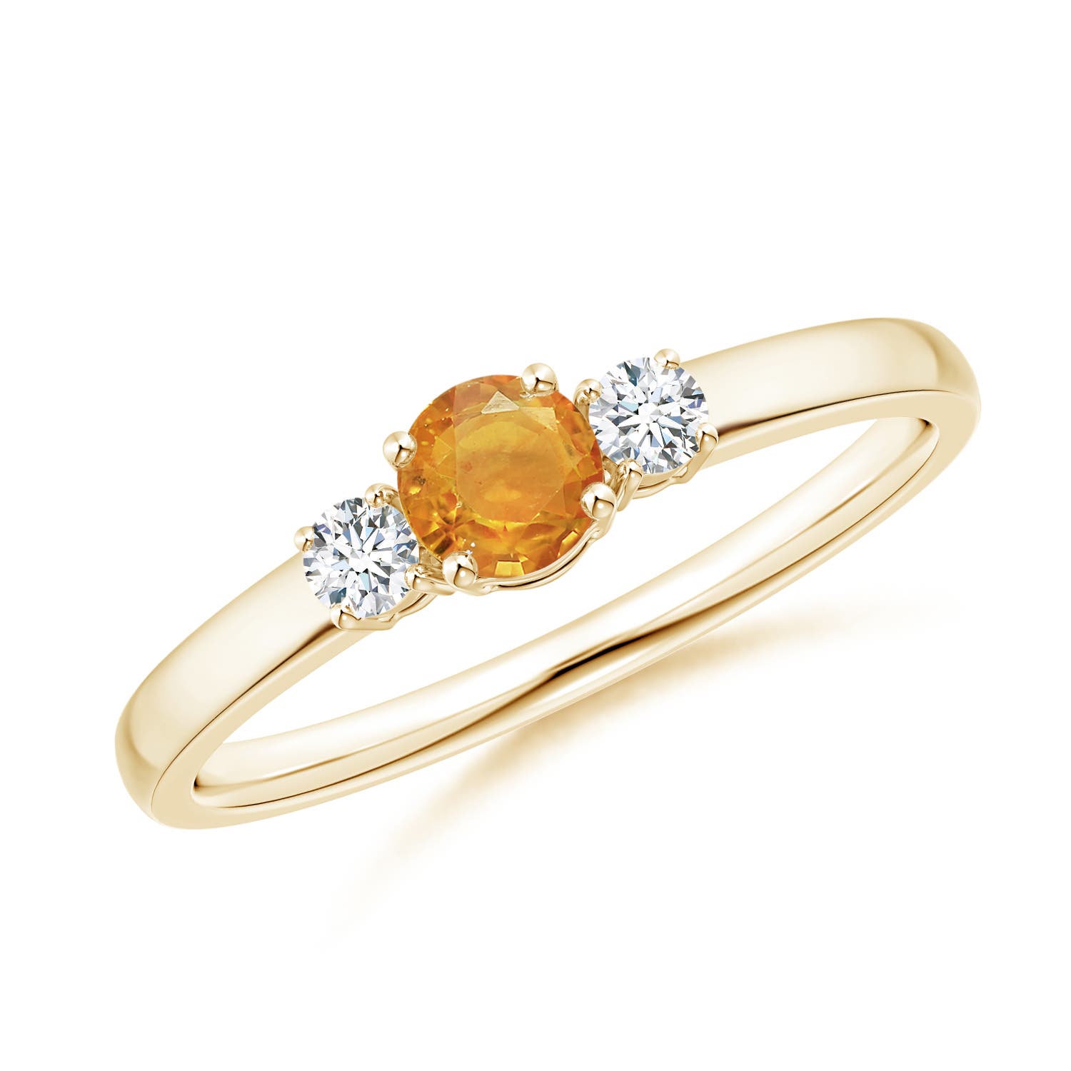 Image Representation of the Yellow Gold Orange Sapphire Rings