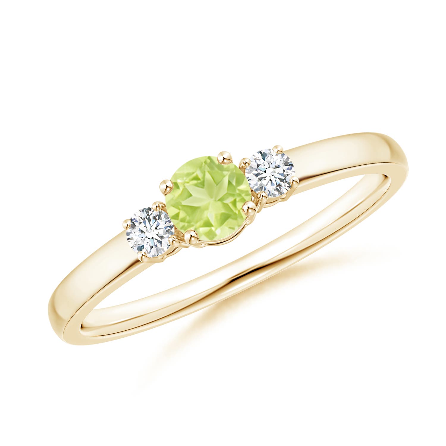 A - Peridot / 0.44 CT / 14 KT Yellow Gold