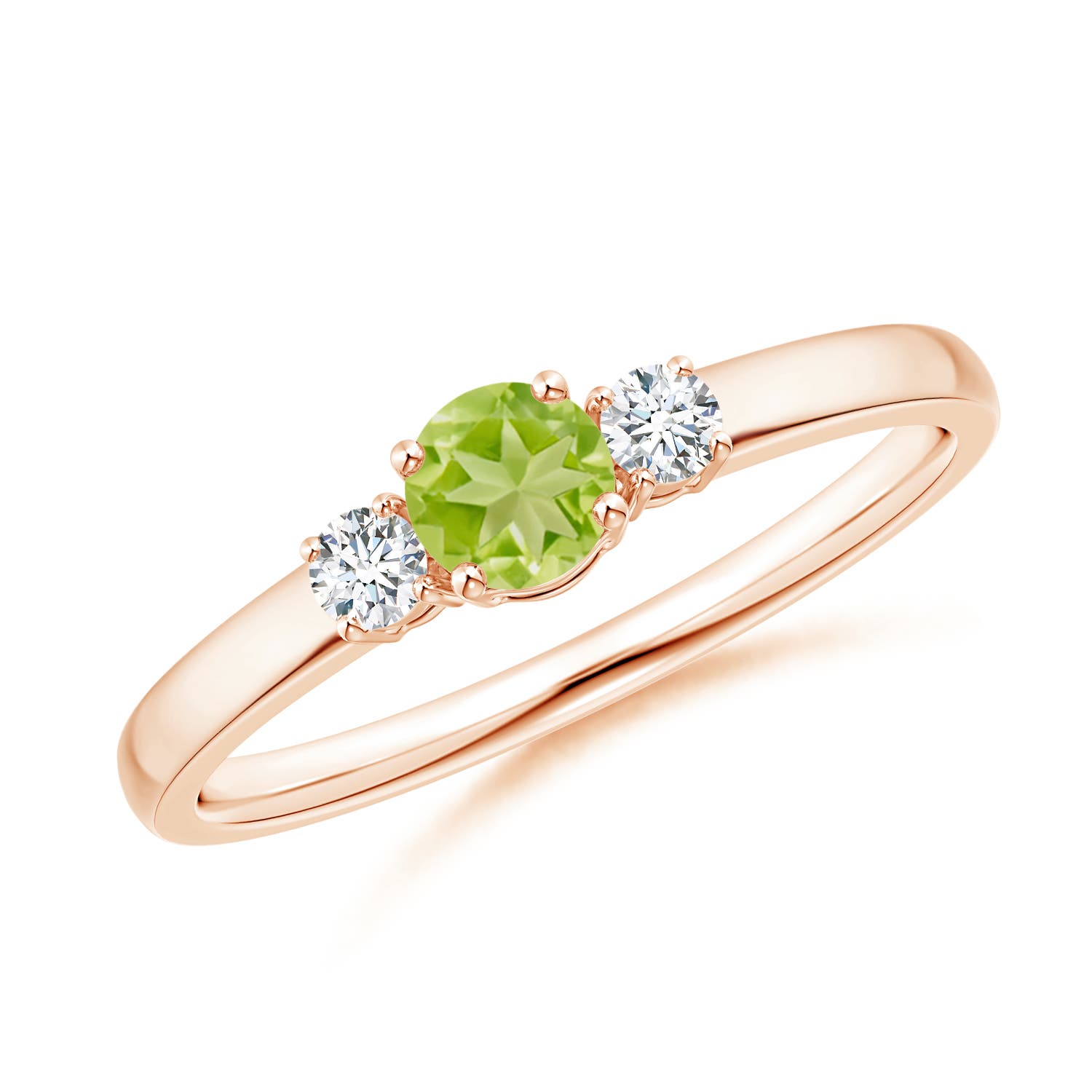 AA - Peridot / 0.44 CT / 14 KT Rose Gold