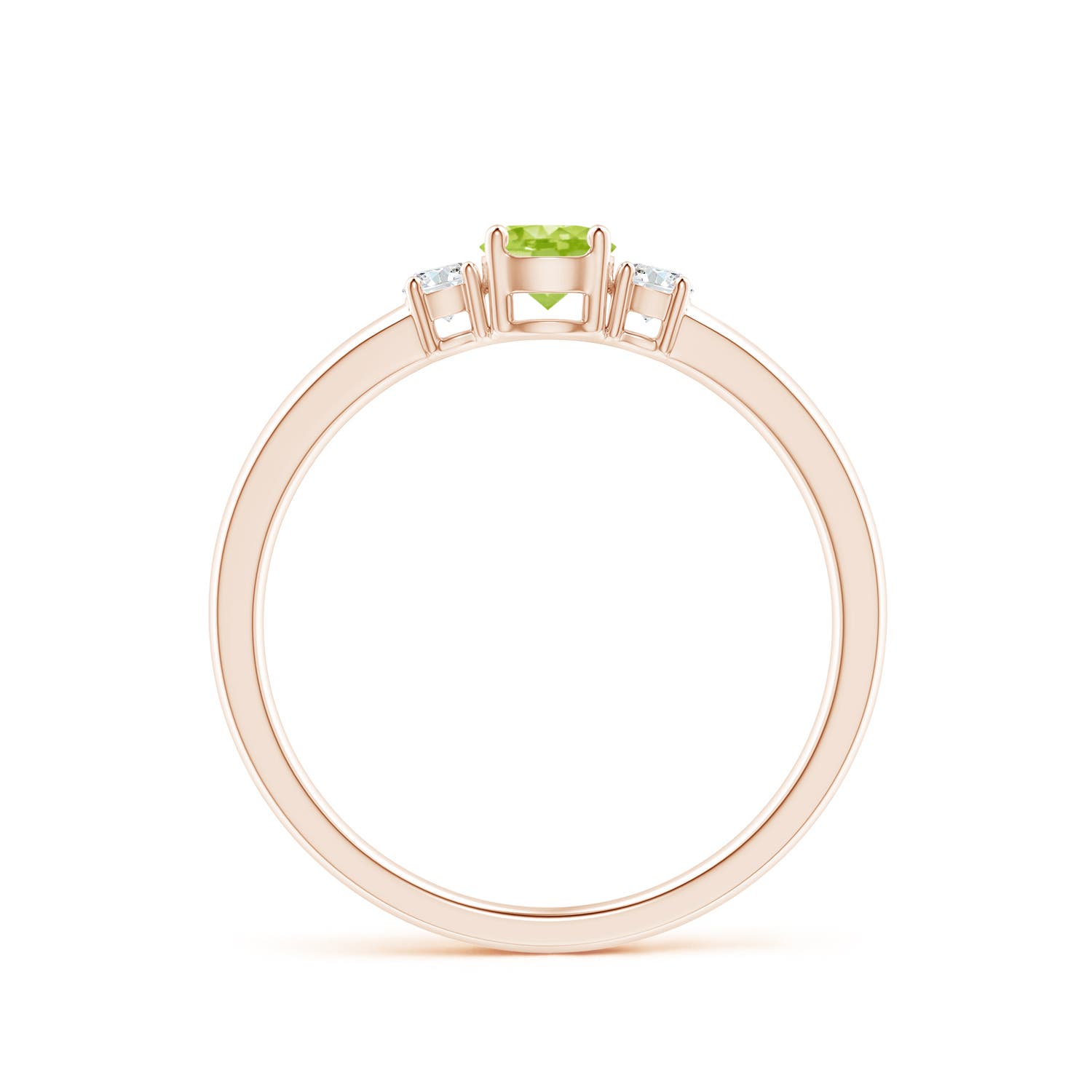 AA - Peridot / 0.44 CT / 14 KT Rose Gold