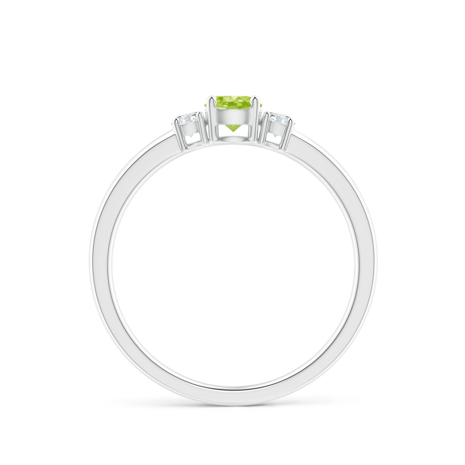 AA - Peridot / 0.44 CT / 14 KT White Gold