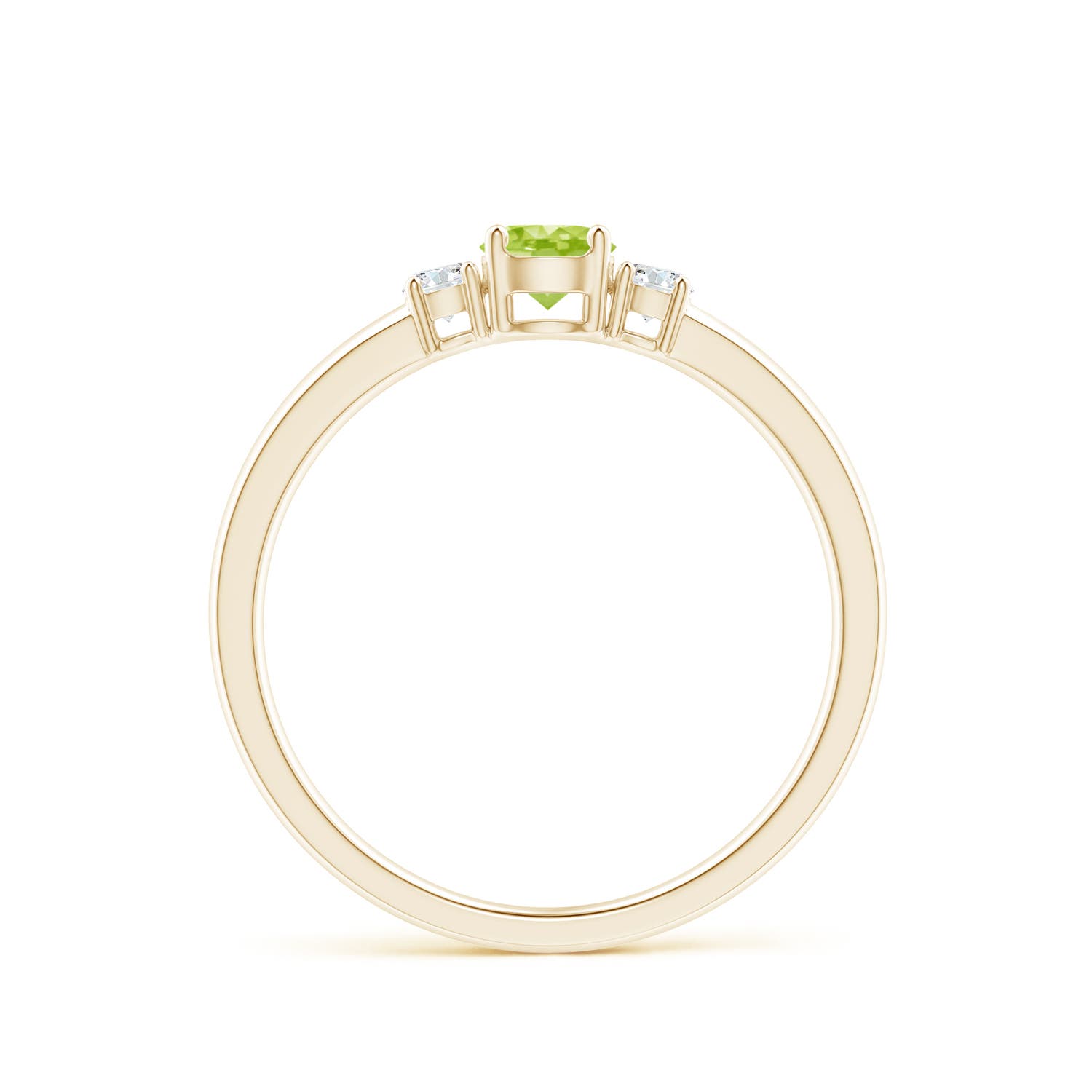 AA - Peridot / 0.44 CT / 14 KT Yellow Gold