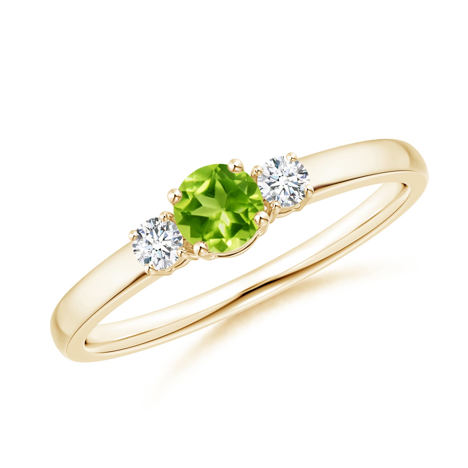 AAA - Peridot / 0.44 CT / 14 KT Yellow Gold