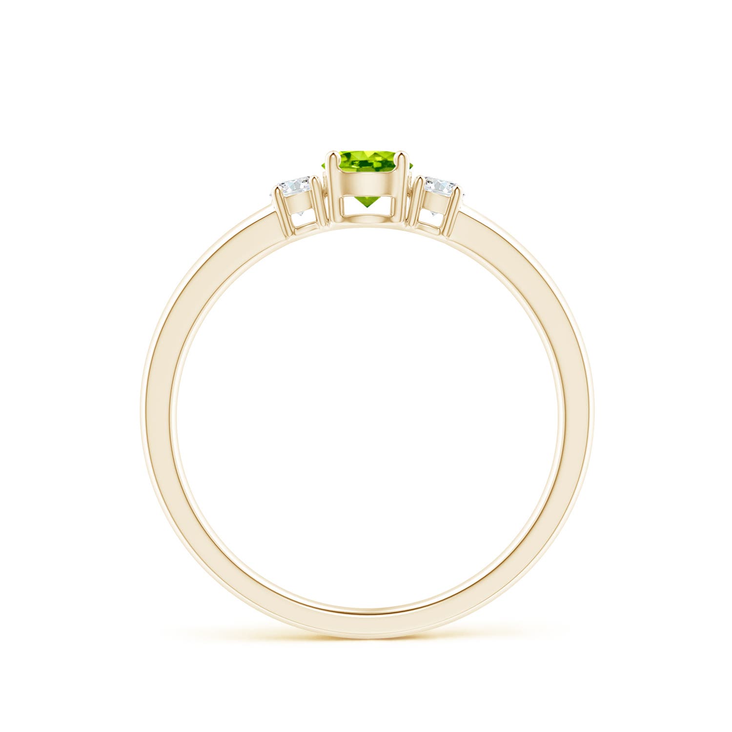 AAA - Peridot / 0.44 CT / 14 KT Yellow Gold