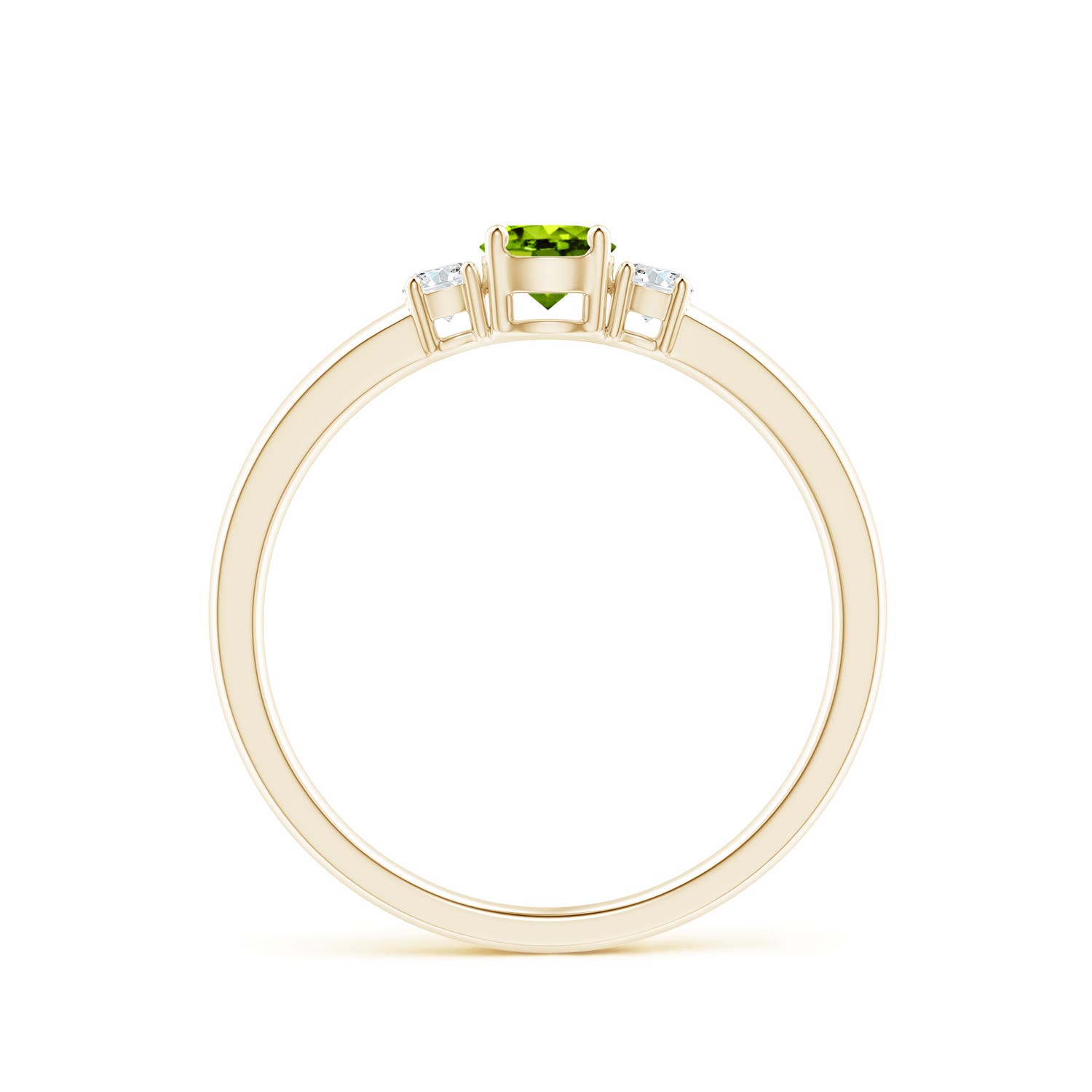 AAAA - Peridot / 0.44 CT / 14 KT Yellow Gold