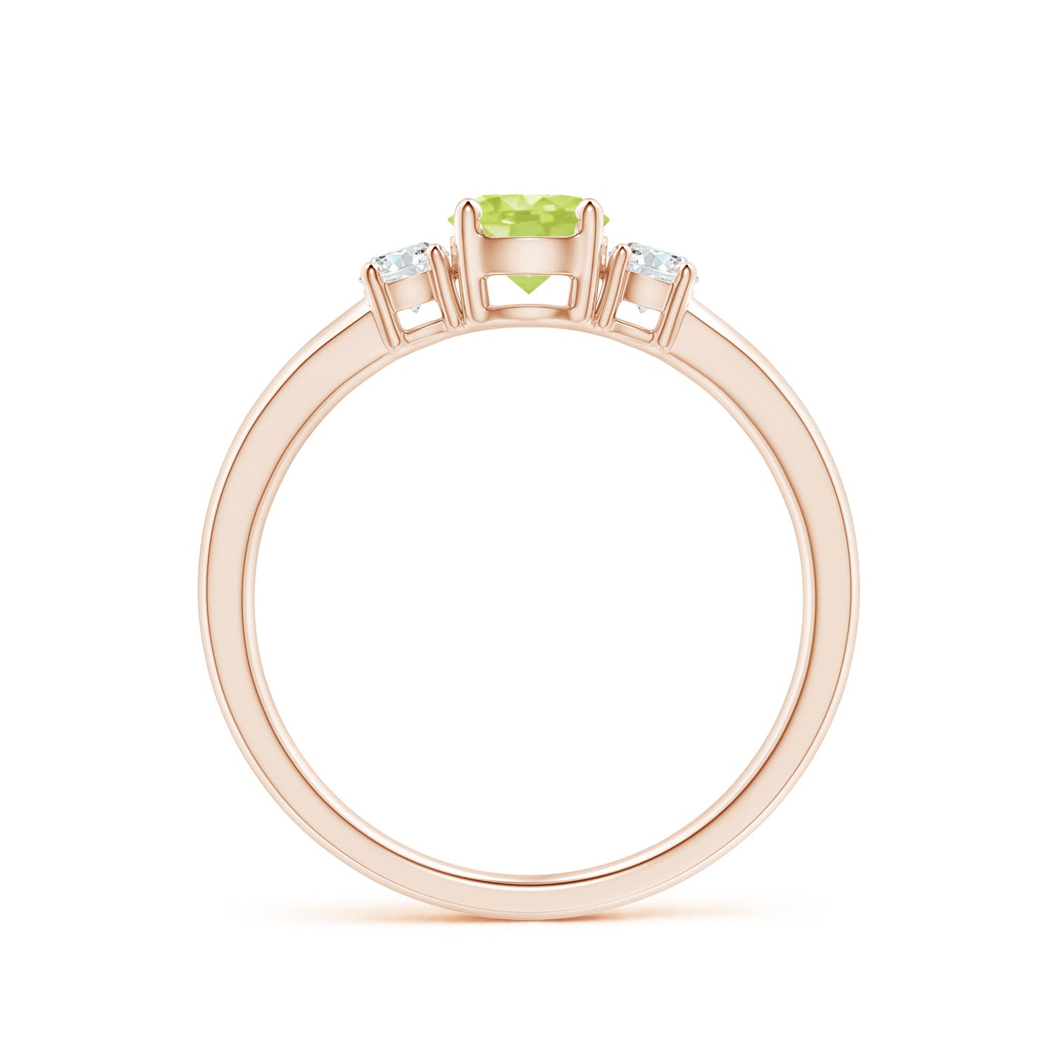 A - Peridot / 0.76 CT / 14 KT Rose Gold